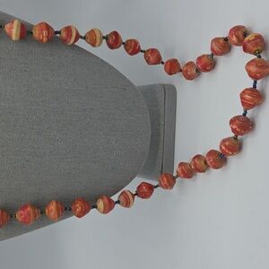5 FOR $25! Bead For Life Elegant Coral Color Orange Beaded Necklace